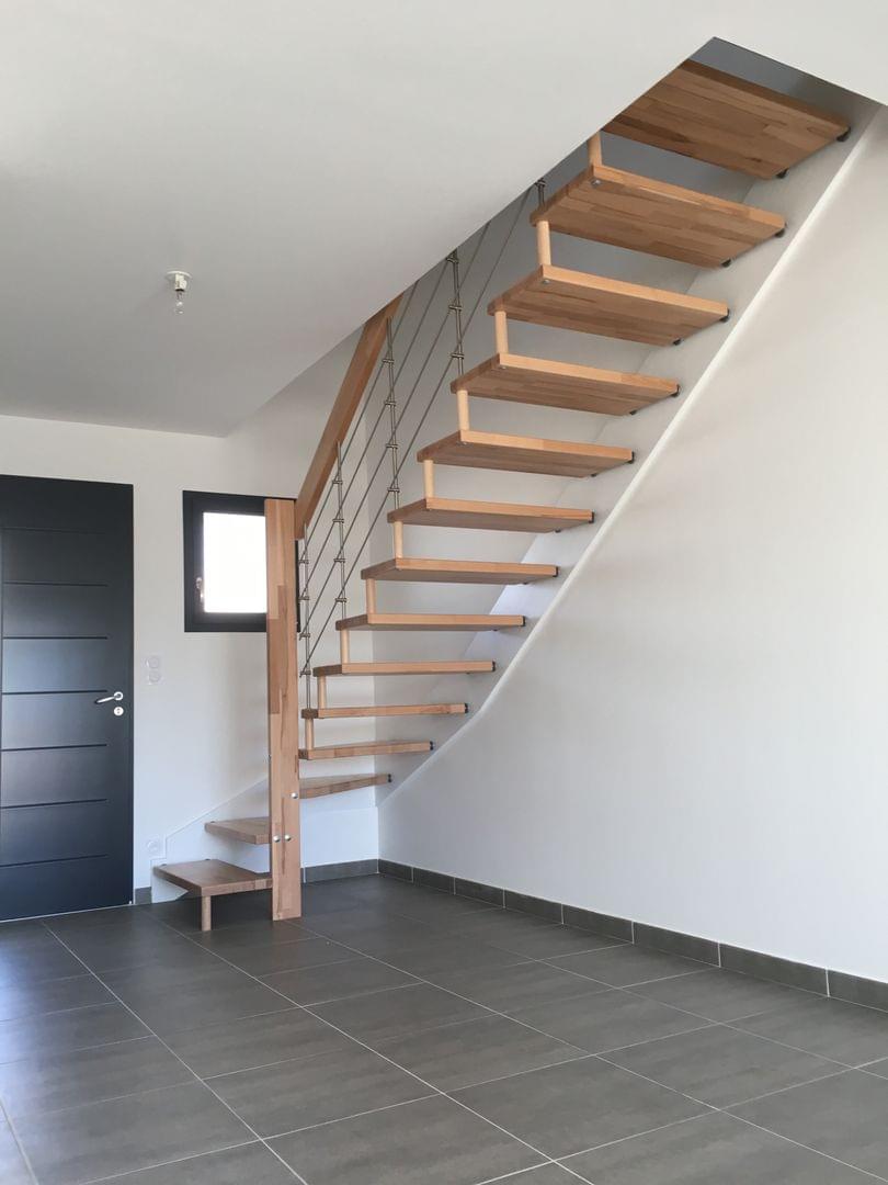 Escalier suspendu en bois - Optima - Treppenmeister