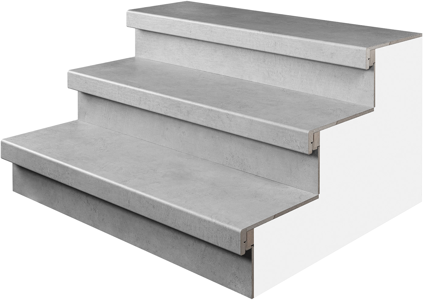 Rénovation d'escalier par habillage de marches-décor Loft gris